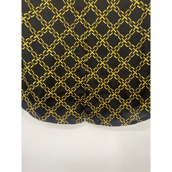Michael by Michael Kors Women's Black and Gold Chain print Blouse Shirt Sz 6 - Picture 6 of 11